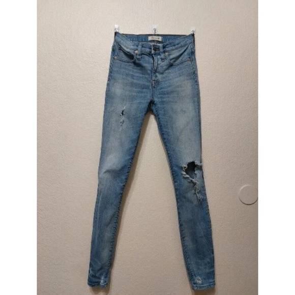 Women's Madewell jeans size 25T 9 in high rise skinny jeans tall - Picture 2 of 8